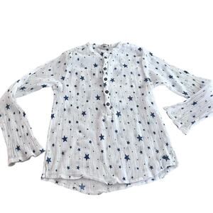 Louis Louise boys muslin star print button shirt size 10